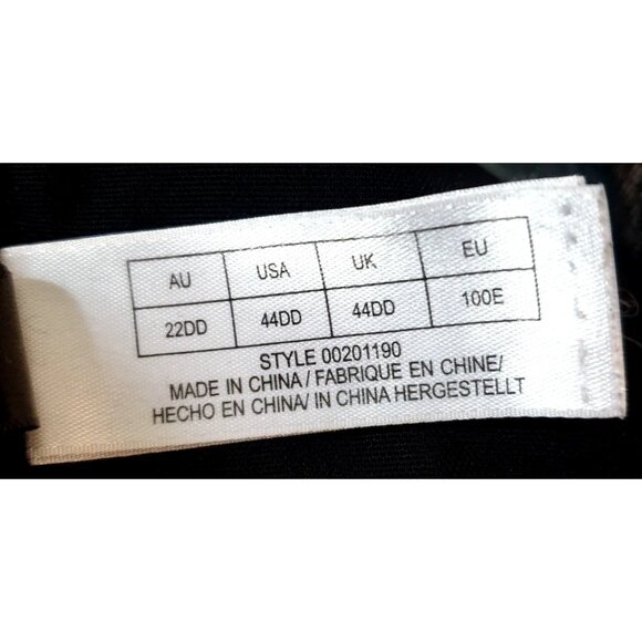 City Chic Women's 44DD Bra Black Lace Plunge Lightly Lined Underwire Everyday - Picture 5 of 6